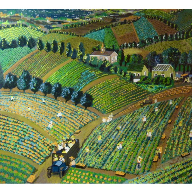 Late 20th Century Guy Buffet Pineapple Hill, The Old Day, Kapalua Maui. 1986 Reproduction Print For Sale - Image 5 of 9