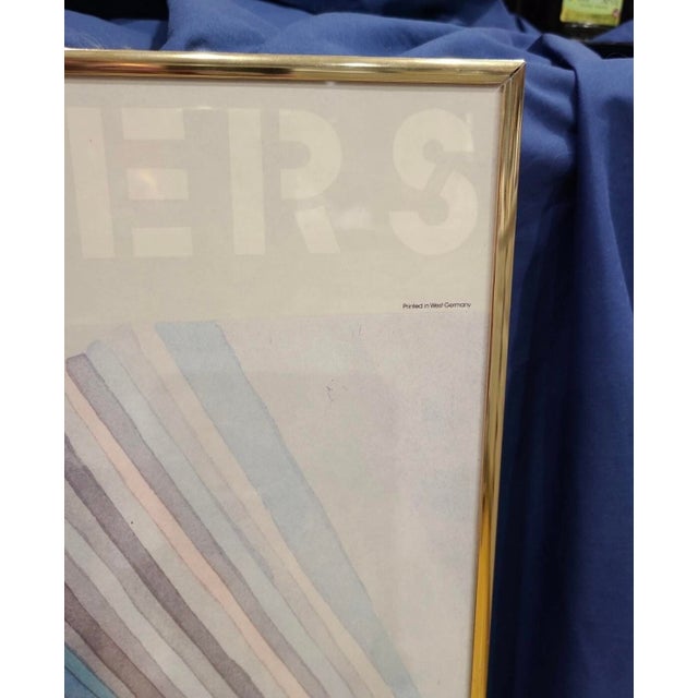 1980s 2 Jurgen Peters Framed Geometric Prints 1985 Editions Limited Lithographs For Sale - Image 10 of 12