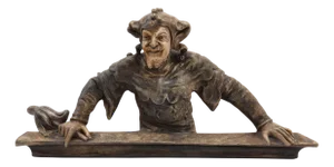 Antique Plaster Jester or Joker, France, 1880s