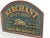 Vintage Wooden Merchant Advertising Sign. Measures 24" X 17 1/2"X 1 1/2"