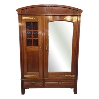 Large Art Nouveau Wardrobe, 1890s For Sale