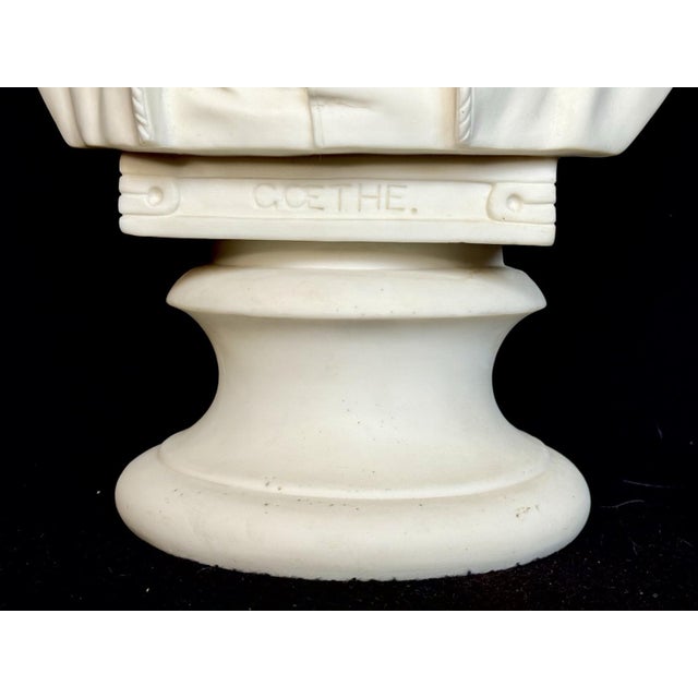 Rare Large Antique Parian Johanne Wolfgang Von Goethe R & L Portrait Bisque Bust For Sale - Image 13 of 17