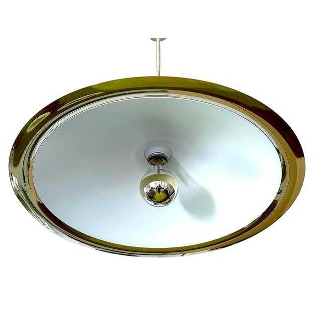 Large Scandinavian Pendant Light in Brass For Sale - Image 10 of 18