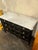 Vintage French Louis XVI Jansen Style Black Lacquered Chest For Sale - Image 10 of 13