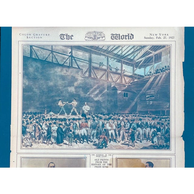 Rare antique boxing feature from the New York Globe 1927 This is NOT a reproduction or reprint. This is original. This was...
