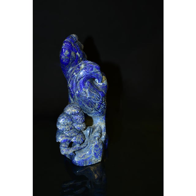 Lapis Lazuli Eagle Sculpture Large Natural Gemstone Statue For Sale - Image 4 of 11