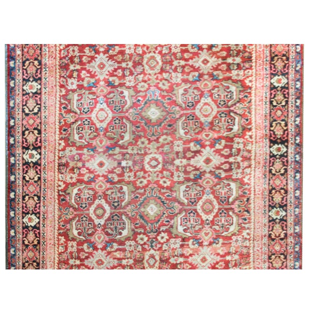 Early 20th Century Persian Meshkabad Rug For Sale - Image 4 of 11
