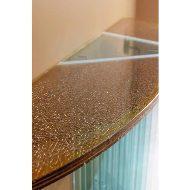Glass Console Table by Luigi Massoni for Gallotti & Radice, 1980s For Sale - Image 6 of 8