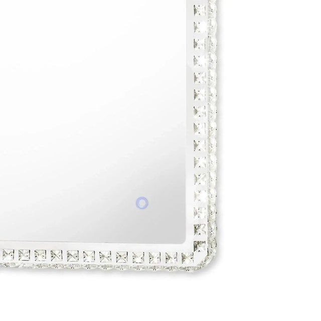 Nova Marilyn Illuminated Rectangular Wall Mirror - 40", Chrome, Touch Dimmer For Sale - Image 4 of 8
