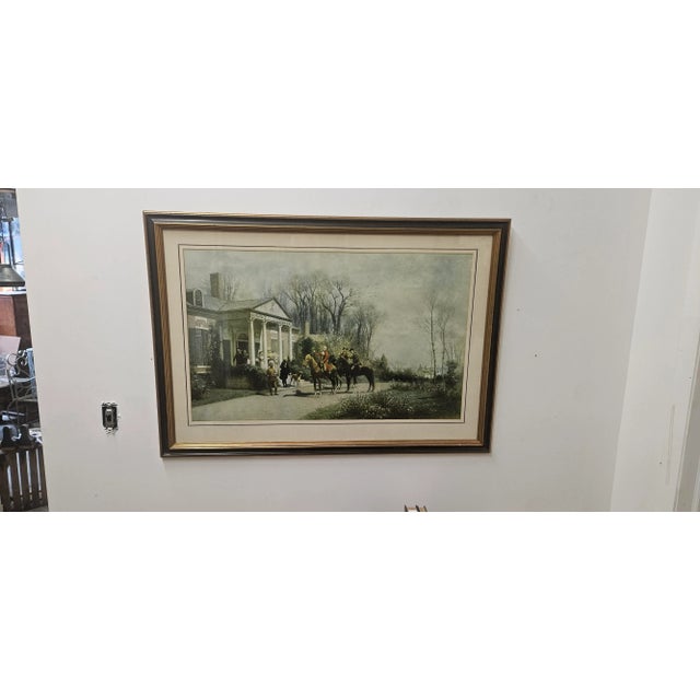 American Early 1900s "The Departing Guests" Original Print by Alfred Wordsworth For Sale - Image 3 of 6