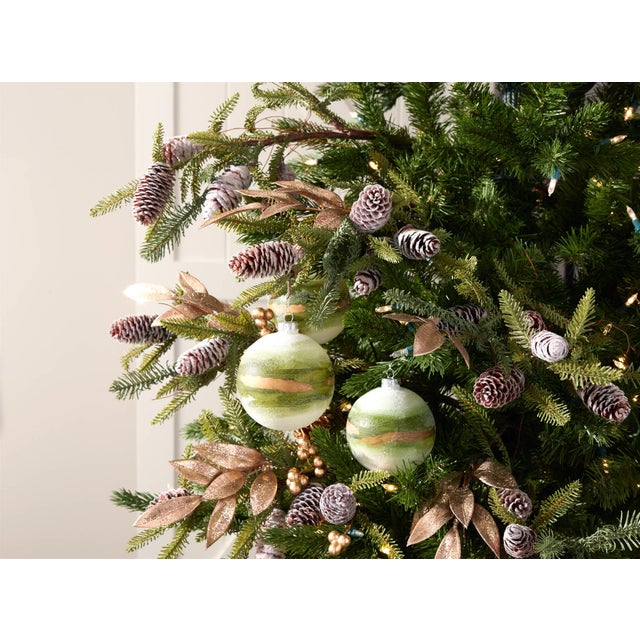 2020s Beaded Glass Ball Ornament (Set of 6) For Sale - Image 5 of 6