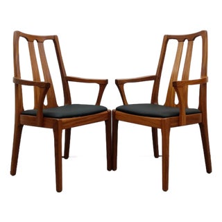 Pair of Vintage Teak Nathan Mid Century Modern Armchairs For Sale