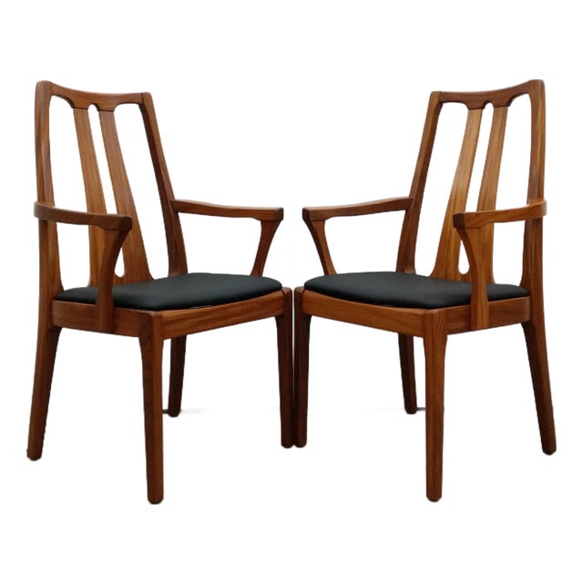 Pair of Vintage Teak Nathan Mid Century Modern Armchairs For Sale