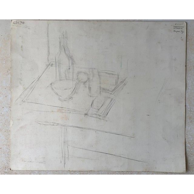 1970s Oil on Cardboard Summer Garden Landscape by Swiss Artist Kaspar Ilg For Sale - Image 9 of 10