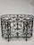 Metal Vintage Wrought Forged Iron Oval Glass Top Console Table For Sale - Image 7 of 7