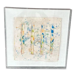 Anne Taylor Mixed Media Artwork, “Summer Song” (1989) – Framed in Acrylic Box