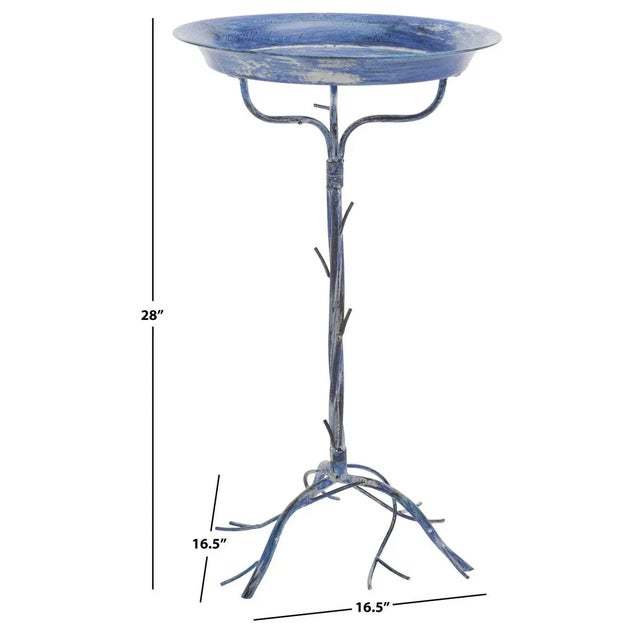 Contemporary Nigel Bird Bath - Mossy Blue For Sale - Image 3 of 7