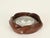 Curved Nova Ashtray in Brown Leather and Cut Crystal from Tecno, Italy, 1950s For Sale - Image 11 of 12
