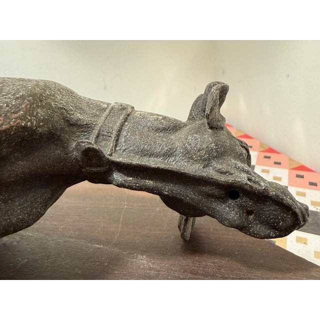 Gray Early 20th Century Cast Metal Dog Statue For Sale - Image 8 of 10