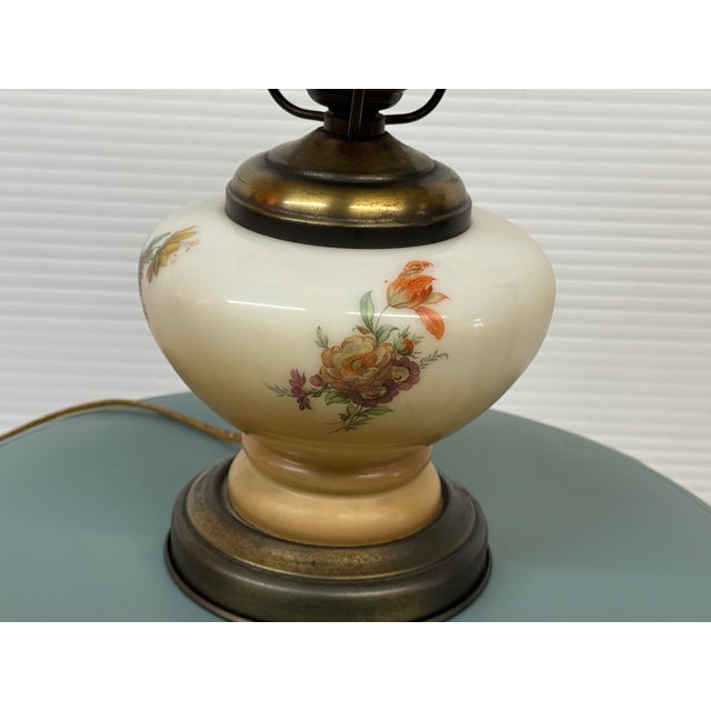 1930s Victorian Gone With the Wind Hurricane Table Lamp For Sale - Image 9 of 12