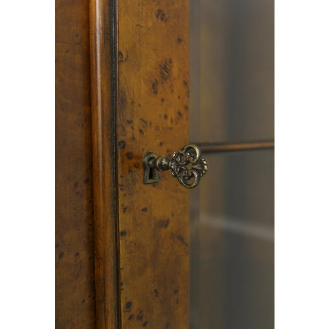 Brown Theodore Alexander Burl Walnut 2 Piece China Cabinet For Sale - Image 8 of 13