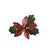 Hollywood Regency Vintage Tole Poinsettia Holiday Napkin Rings - Set of 6 For Sale - Image 3 of 6