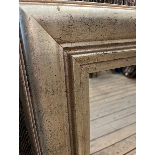 1980s Silver Framed Hanging Wall Mirror For Sale - Image 10 of 12