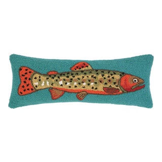 Trout Right Hook Pillow, 8" x 22" For Sale