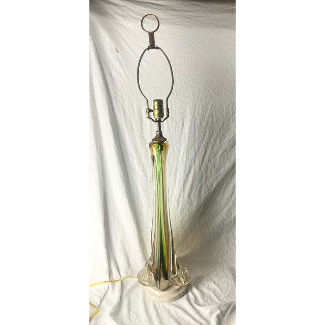 Mid-Century Modern 1960s Mid-Century Modern Murano Style Glass Table Lamp For Sale - Image 3 of 9