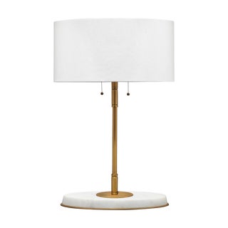 Barcroft Steel & Marble Table Lamp For Sale