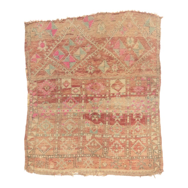Vintage Beni M'Guild Moroccan Rug, 04'10 X 05'08 For Sale