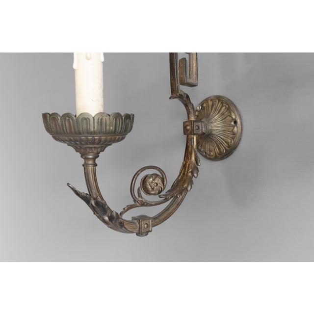 Gold Antique Wall Lights in Brass, 1900, Set of 2 For Sale - Image 8 of 8