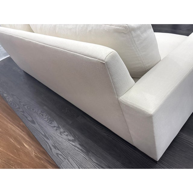 Rh Restoration Hardware Maxwell 2-Cushion Sofa 8' | Classic 40" Depth | Down-Feather Fill | Performance Linen Weave | Natural For Sale - Image 15 of 18