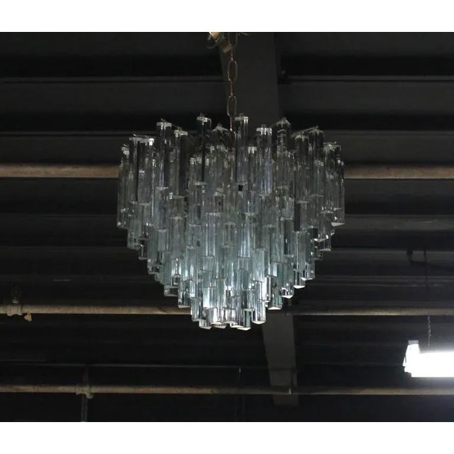 Glass Mid-Century Modern Round Camer Chandelier For Sale - Image 7 of 9