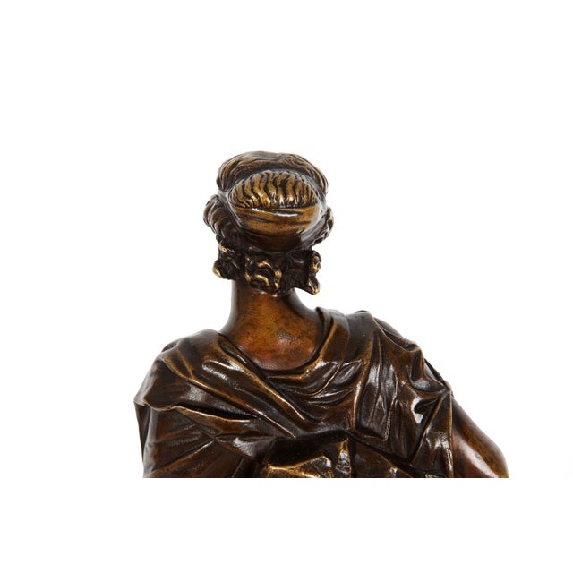 French Antique Bronze Sculpture of “Sapho” by Jean-Baptiste Clesinger Ca. 1875 For Sale - Image 9 of 18