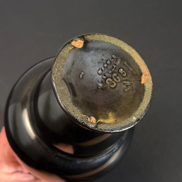 Aesthetic Movement Black Glazed Earthenware Vase from Wardle, England, 1890s For Sale - Image 9 of 10
