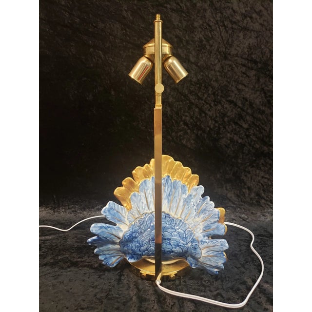 Societa Porcellane Artistiche Firence Italy Porcelain Pigeon 23"Lamp (Read) For Sale - Image 6 of 18