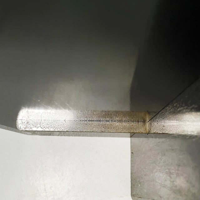 Black Modern Italian Wooden Steel Shelf, 1980s For Sale - Image 8 of 10