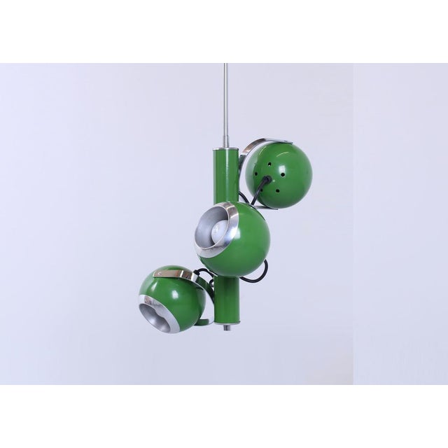 Adjustable Green Eyeball Pendant Lamp from Herda, 1970s For Sale - Image 4 of 18