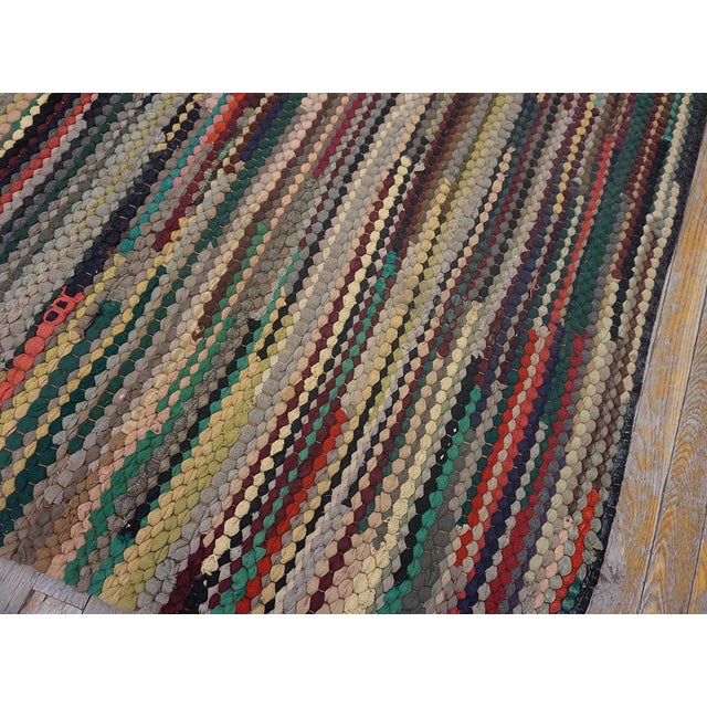 Antique American Braided Rug For Sale In New York - Image 6 of 13