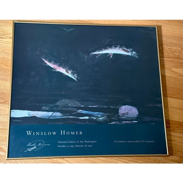 American Original 1995 Winslow Homer Museum Exhibition Poster, Framed For Sale - Image 3 of 6