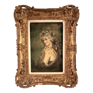 George Romney Portrait Painting of Lady Pamela Fitzgerald Watercolor.