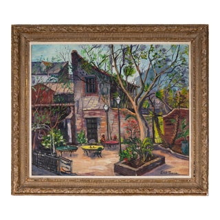 Carl Thorp, Court of Two Sisters New Orleans Oil on Canvas 1928 - 1957 American For Sale