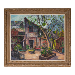 Carl Thorp, Court of Two Sisters New Orleans Oil on Canvas 1928 - 1957 American