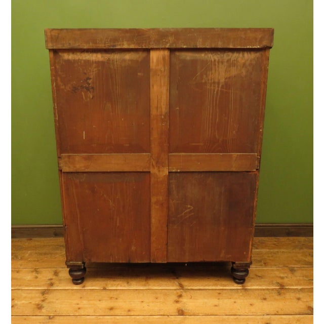 Antique Irish Linen Press Cabinet from Merrion Castle For Sale - Image 4 of 18