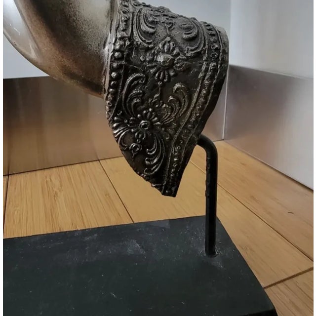 Vintage Thai Buddha Hand Sculpture on Stand For Sale - Image 9 of 12