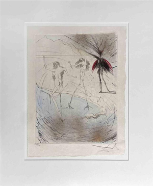 Nude Hen Woman, 105/145, 1960s, Etching