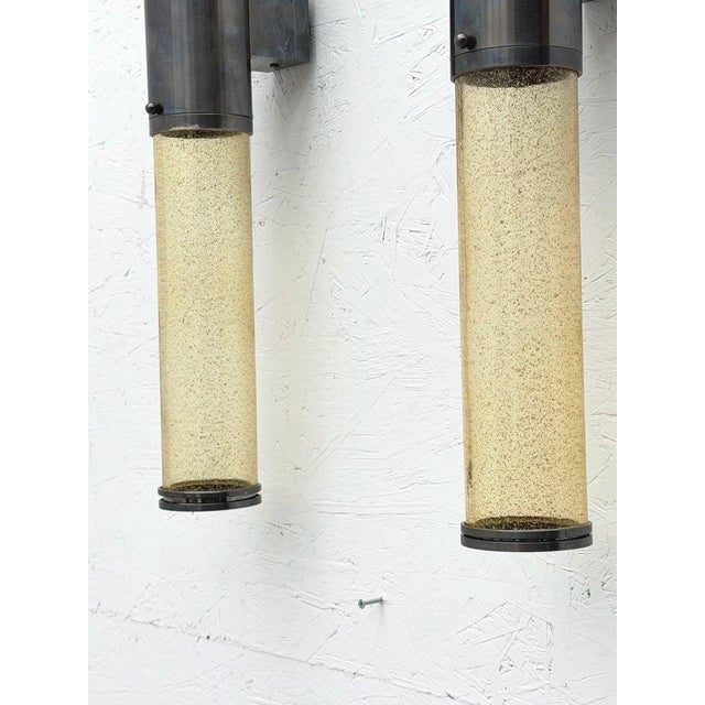 Wall Sconces in Metal and Murano Glass, 1980, Set of 2 For Sale - Image 9 of 13