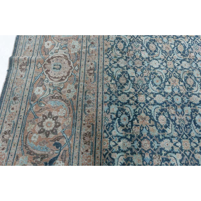 Blue 1920s Persian Tabriz Rug For Sale - Image 8 of 9