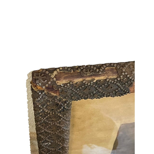 Antique Framed Sepia Engraving of a Blood Hound Dog After a Painting by Sir Edward Landseer For Sale - Image 16 of 18